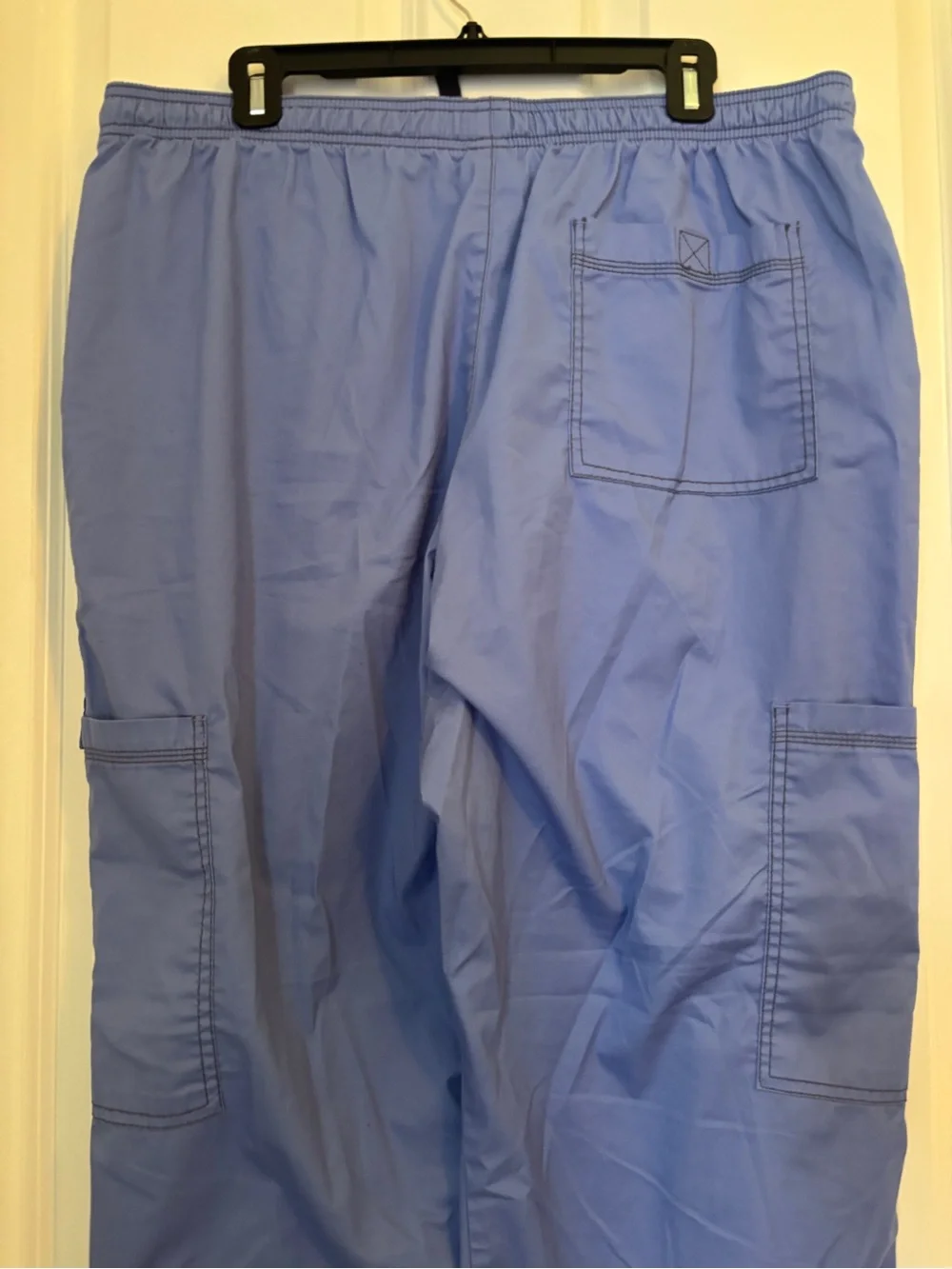 Dickies - Men's Lt Blue Cargo Scrub Pants w/ Elastic Waist. Size XL Style 81003